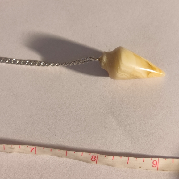 Citrine Quartz Crystal Chakra Pendulum Heal Flower Gem Rock Anchor Bob USA - Picture 7 of 10